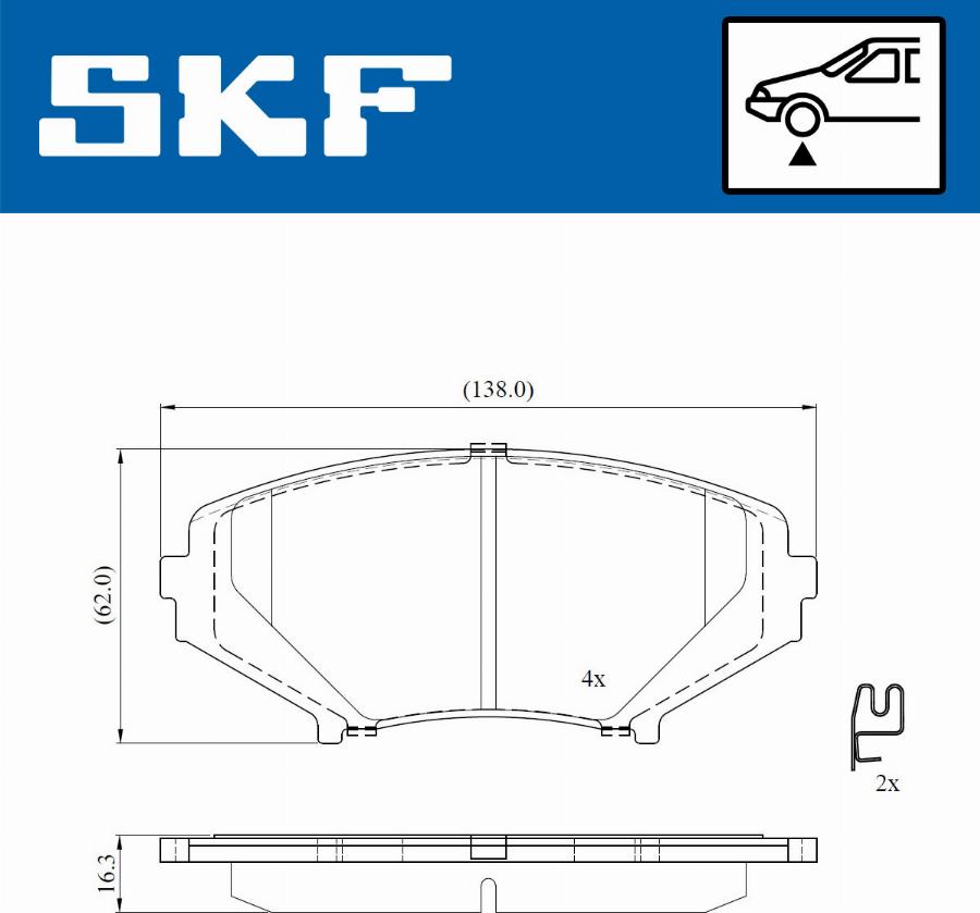 SKF VKBP 81085 A - Тормозные колодки, дисковые, комплект autosila-amz.com