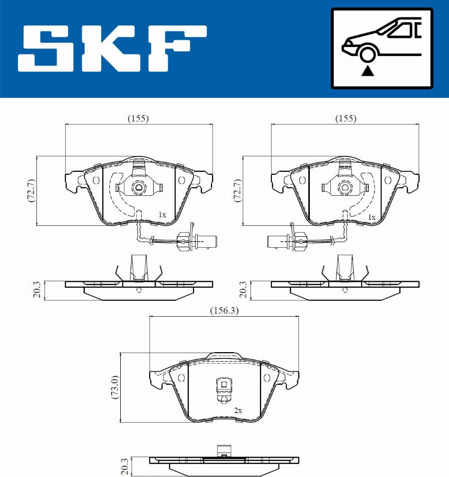 SKF VKBP 81038 E - Тормозные колодки, дисковые, комплект autosila-amz.com