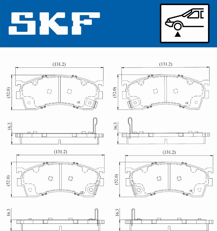 SKF VKBP 81107 A - Тормозные колодки, дисковые, комплект autosila-amz.com