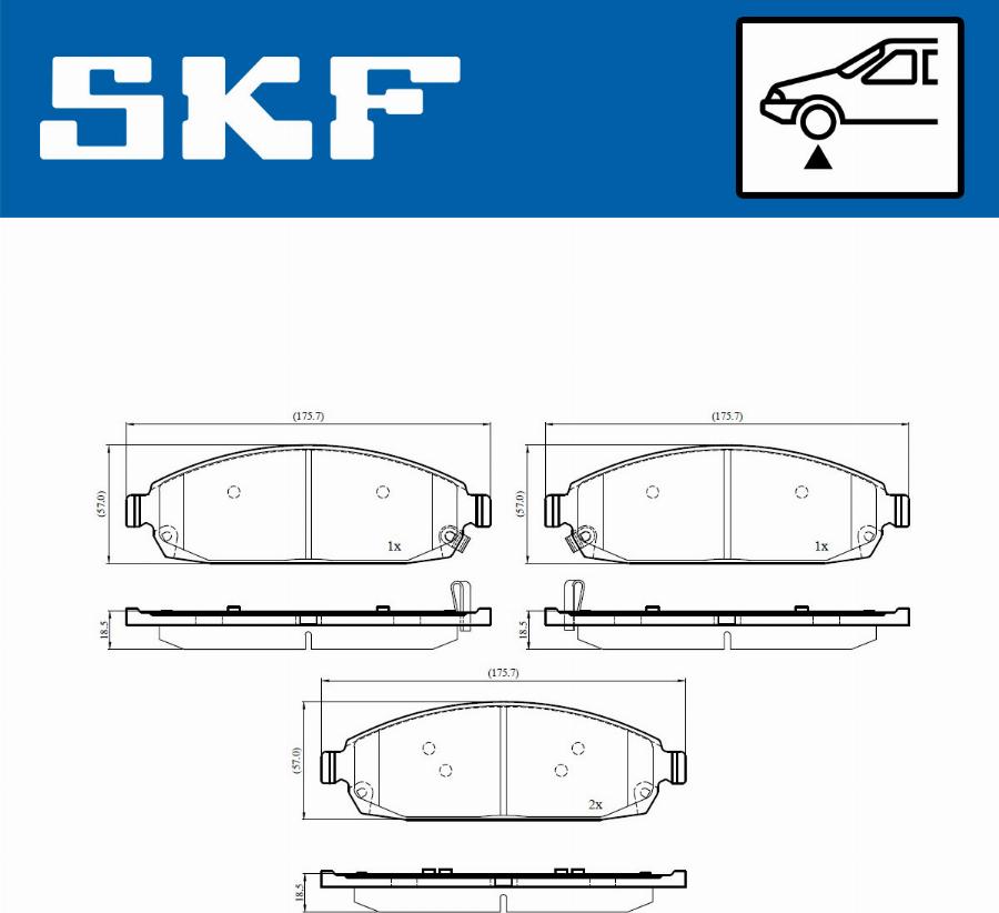 SKF VKBP 81110 A - Тормозные колодки, дисковые, комплект autosila-amz.com