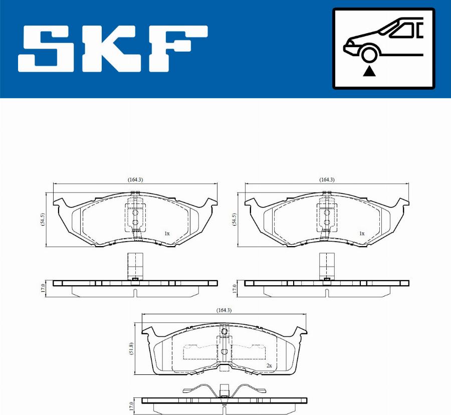 SKF VKBP 81133 - Тормозные колодки, дисковые, комплект autosila-amz.com