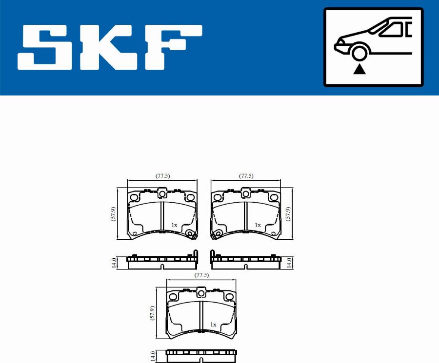 SKF VKBP 81125 A - Тормозные колодки, дисковые, комплект autosila-amz.com