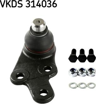 SKF VKDS 314036 - Шаровая опора, несущий / направляющий шарнир autosila-amz.com