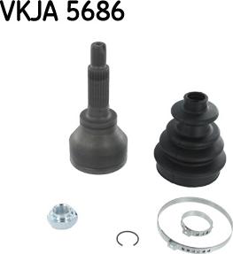 SKF VKJA 5686 - Шарнирный комплект, ШРУС, приводной вал autosila-amz.com