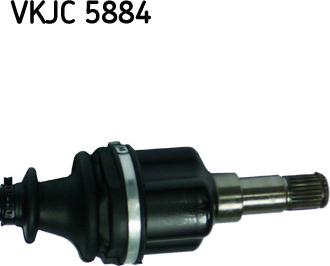 SKF VKJC 5884 - Приводной вал передн Лев 69/606мм FORD GALAXY II, MONDEO IV, S-MAX 1.6D-2.2D 05.06-06.15 autosila-amz.com