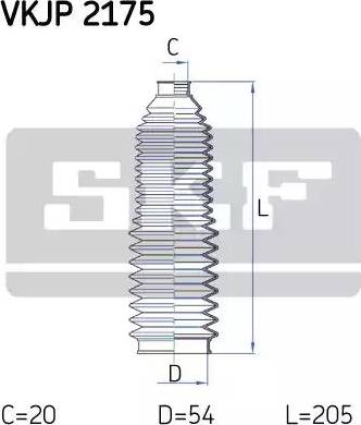 SKF VKJP 2175 - Комплект пыльника, рулевое управление autosila-amz.com