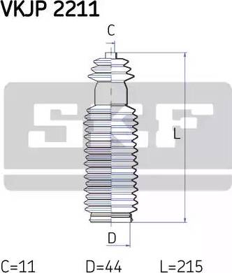 SKF VKJP 2211 - Комплект пыльника, рулевое управление autosila-amz.com