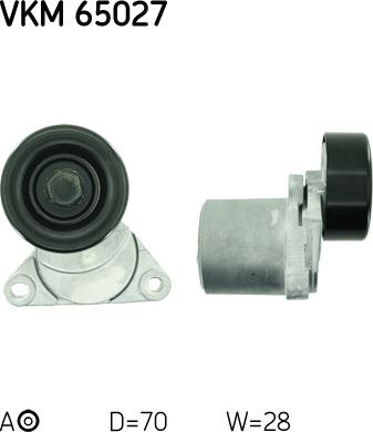 SKF VKM 65027 - Ролик, поликлиновый ремень autosila-amz.com