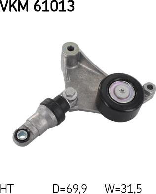 SKF VKM 61013 - Натяжитель ремня TOYOTA AVENSIS/RAV 4/CAMRY -06 2.0-2.4 с роликом autosila-amz.com