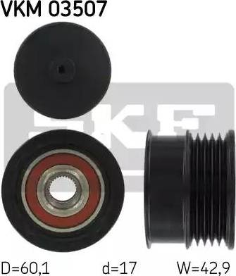 SKF VKM 03507 - Шкив генератора, муфта autosila-amz.com