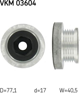 SKF VKM 03604 - Шкив генератора, муфта autosila-amz.com