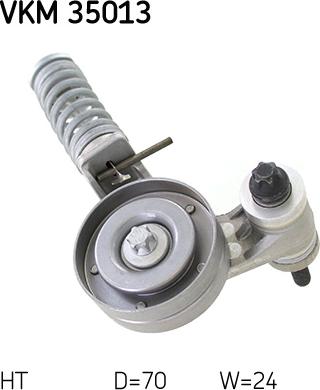 SKF VKM 35013 - Ролик натяжной ремня поликлинового OPEL AGILA 00-, ASTRA G 98-09, ASTRA H 04-, COMBO 04-, CORSA B 96 autosila-amz.com