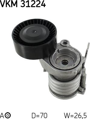 SKF VKM 31224 - Ролик, поликлиновый ремень autosila-amz.com