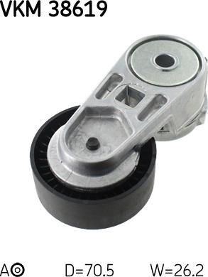 SKF VKM 38619 - Натажитель поликлинового ремня JEEP GRAND CHEROKEE II, WRANGLER II 2.5/4.0 08.96-04.07 autosila-amz.com