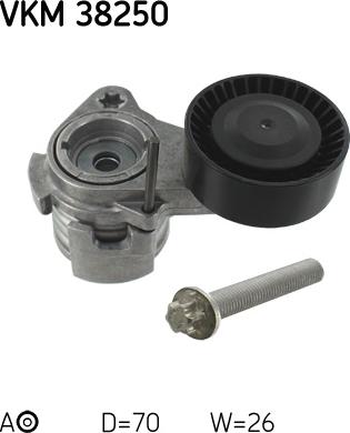 SKF VKM 38250 - Ролик, поликлиновый ремень autosila-amz.com