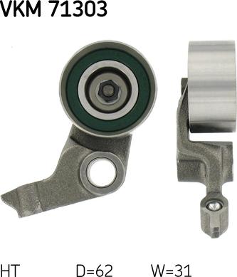 SKF VKM 71303 - ***ролик натяжной ремня ГРМ!\ Toyota Avensis/Corolla/Previa/RAV 4 2.0D-4D 99> autosila-amz.com