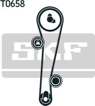 SKF VKMA 95667 - Ролики натяжные грм в комплекте с зубчатым приводным ремнем autosila-amz.com