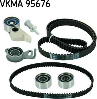 SKF VKMA 95676 - Комплект ремня ГРМ: ремень ГРМ 2 шт., ролик-натяжитель 2 шт., ролик обводной autosila-amz.com