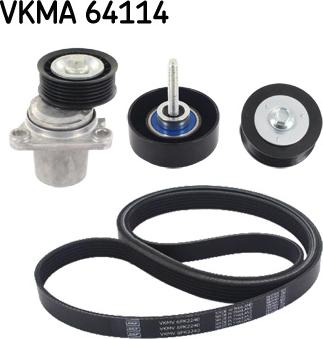 SKF VKMA 64114 - Поликлиновый ременный комплект autosila-amz.com