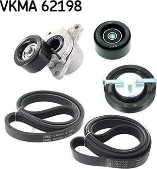 SKF VKMA 62198 - Поликлиновый ременный комплект autosila-amz.com