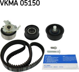 SKF VKMA 05150 - Комплект зубчатого ремня ГРМ autosila-amz.com