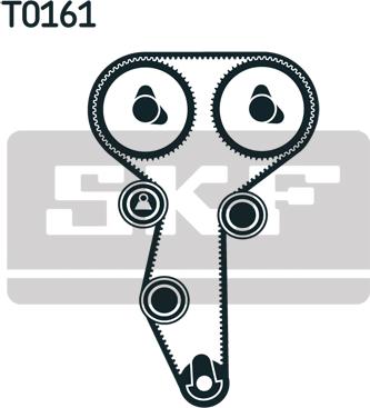 SKF VKMA 06107 - Комплект ремня ГРМ: ремень ГРМ, ролик-натяжитель, ролик обводной 2 шт., прокладка autosila-amz.com