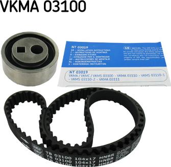 SKF VKMA 03100 - Комплект зубчатого ремня ГРМ autosila-amz.com
