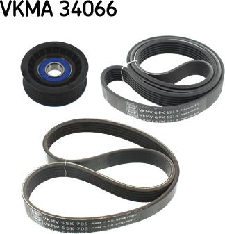 SKF VKMA 34066 - Поликлиновый ременный комплект autosila-amz.com