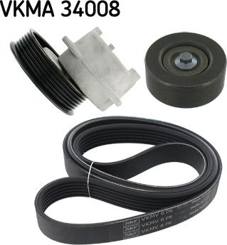 SKF VKMA 34008 - Поликлиновый ременный комплект autosila-amz.com