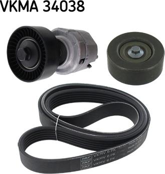 SKF VKMA 34038 - Поликлиновый ременный комплект autosila-amz.com