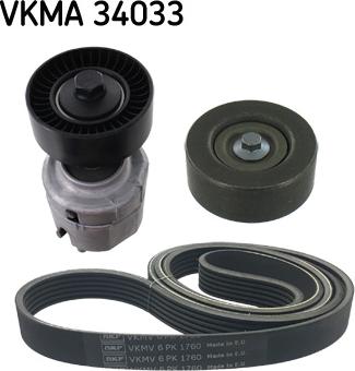 SKF VKMA 34033 - Поликлиновый ременный комплект autosila-amz.com