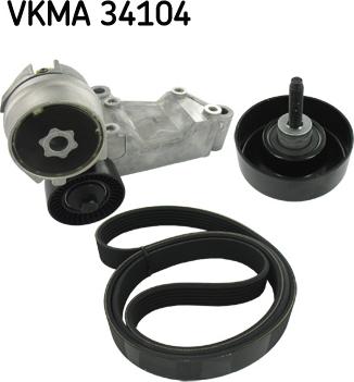 SKF VKMA 34104 - Поликлиновый ременный комплект autosila-amz.com