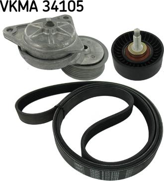 SKF VKMA 34105 - Поликлиновый ременный комплект autosila-amz.com