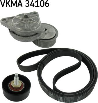 SKF VKMA 34106 - Поликлиновый ременный комплект autosila-amz.com