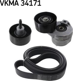SKF VKMA 34171 - Поликлиновый ременный комплект autosila-amz.com