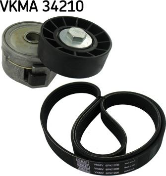 SKF VKMA 34210 - Поликлиновый ременный комплект autosila-amz.com