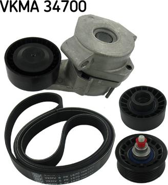 SKF VKMA 34700 - Поликлиновый ременный комплект autosila-amz.com