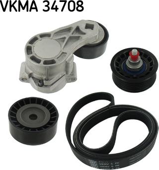 SKF VKMA 34708 - Поликлиновой ременный комплект autosila-amz.com