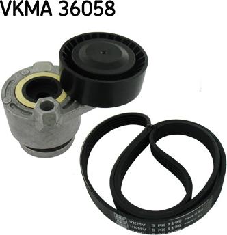 SKF VKMA 36058 - Поликлиновый ременный комплект autosila-amz.com