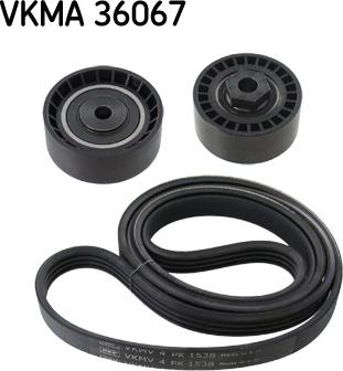 SKF VKMA 36067 - Поликлиновый ременный комплект autosila-amz.com