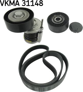 SKF VKMA 31148 - Поликлиновый ременный комплект autosila-amz.com