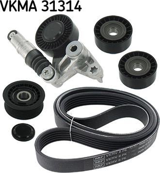 SKF VKMA 31314 - Комплект поликлинового ремня autosila-amz.com