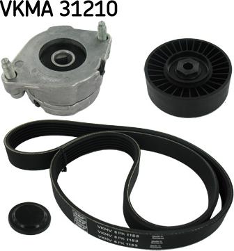 SKF VKMA 31210 - Поликлиновый ременный комплект autosila-amz.com