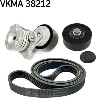 SKF VKMA 38212 - Комплект поликлинового ремня autosila-amz.com