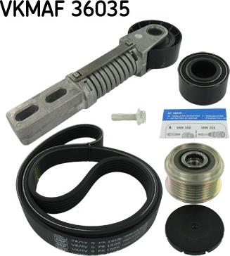 SKF VKMAF 36035 - Поликлиновый ременный комплект autosila-amz.com