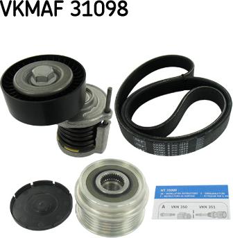 SKF VKMAF 31098 - Поликлиновый ременный комплект autosila-amz.com