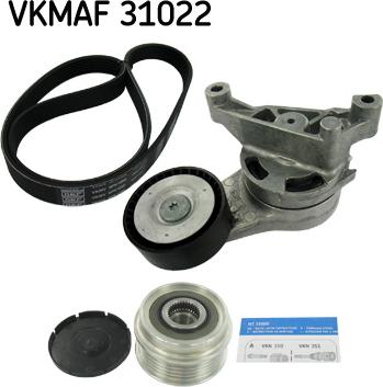 SKF VKMAF 31022 - Поликлиновый ременный комплект autosila-amz.com
