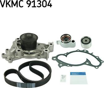 SKF VKMC 91304 - Водяной насос + комплект зубчатого ремня ГРМ autosila-amz.com