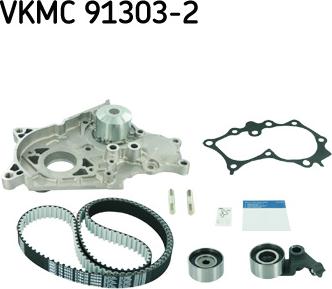 SKF VKMC 91303-2 - Водяной насос + комплект зубчатого ремня ГРМ autosila-amz.com