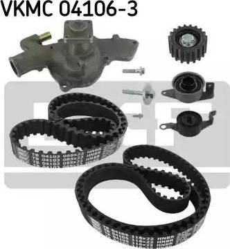 SKF VKMC 04106-3 - Водяной насос + комплект зубчатого ремня ГРМ autosila-amz.com